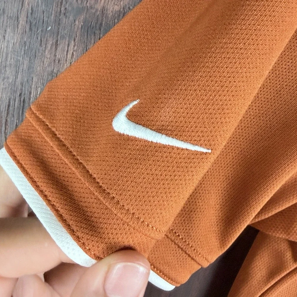 Texas Longhorns Nike Polo Shirt Burnt‎ Orange Football Dri-FIT Men's Medium NCAA
